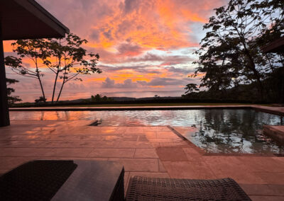 A view of the sunset from Villa Ballena.
